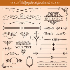 Vintage Calligraphic Design Elements