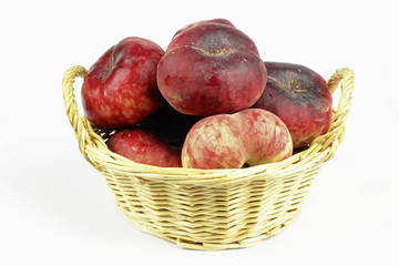 wild peaches on the white background