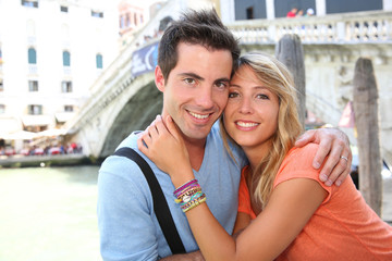 Couple of tourists enjoying in Venice