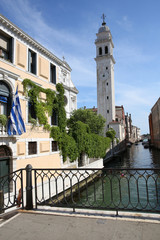 View of canal in Venice, Italy