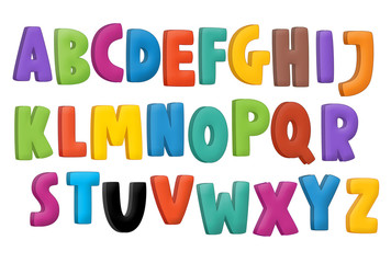 The cartoon alphabet - numbers - for the children