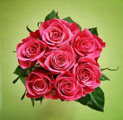 Naklejka premium Round bouquet of roses