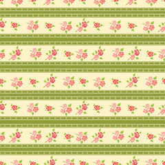 Seamless retro background with roses