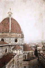 Fototapeta premium Florence, image in vintage style
