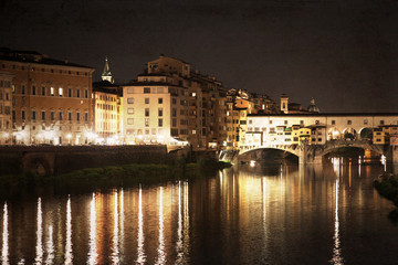 Fototapeta na wymiar Florence, image in old color style