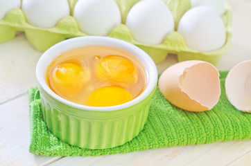 raw eggs