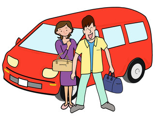 夫婦でドライブ旅行