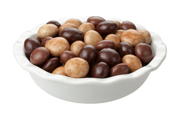 Three Chocolate Toffee Isolated