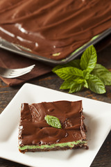 Homemade Chocolate and Mint Brownie