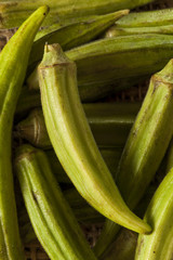 Fototapeta premium Organic Green Okra Vegetable