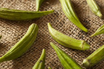 Organic Green Okra Vegetable