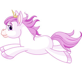 Cute horse princess running