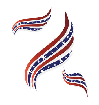 USA flags symbol logo vector
