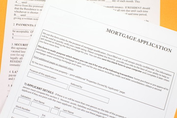 Obraz premium Zamknij wniosek o kredyt hipoteczny