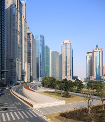 Fototapeta premium Shanghai Lujiazui Finance & City Buildings Urban Landscape
