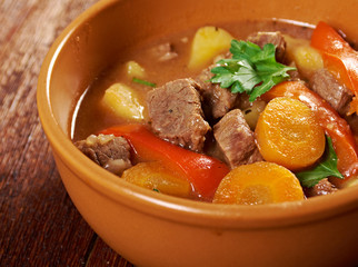 Irish stew with tender lamb meat