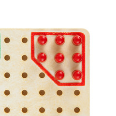 Very small checker board, isolated on white