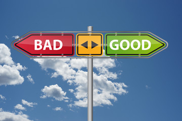 Obraz premium Good vs. bad