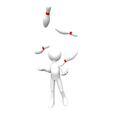 White man with  bolus