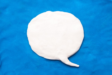 speech bubble made from toy clay