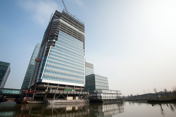Canary Wharf buildings in London
