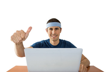men betting online with thumbs up