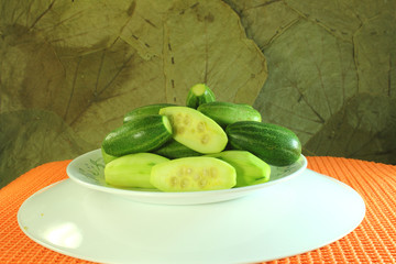 pointed gourd parval with slice