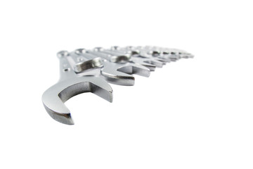 A set of spanners over white background