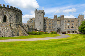 Ashford castle back entrance and tower