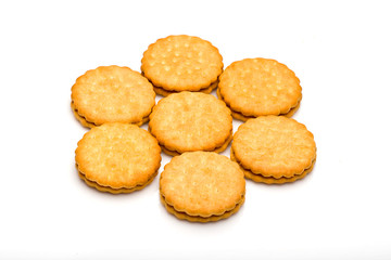 Sweet cookies isolated on a white background