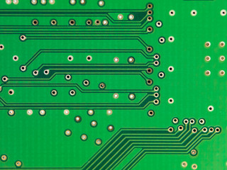 Green printed electronic microcircuit