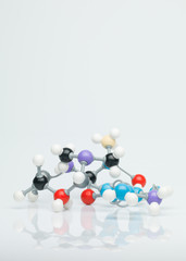 multicolored three dimensional molecular model
