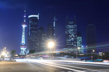 Fototapeta na wymiar Shanghai Lujiazui city night light