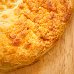 Area cakes on a wooden board