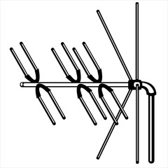 television antenna on white background