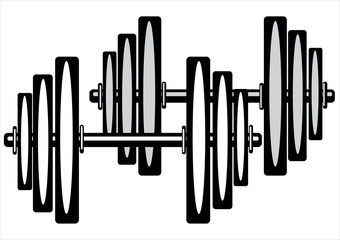 dumbbells isolated on white background