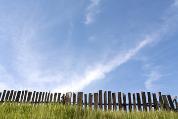 За забором- небо. Behind the fence in-the-sky