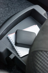 Small drawer under car passenger seat
