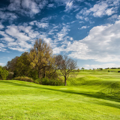 Golf course on the hills
