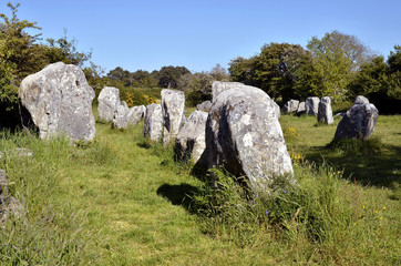 Standing stones at Erdeven in France