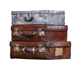 Aged suitcases