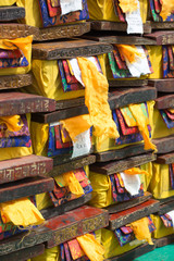 Old Tibetan Sacred text stored in precious box