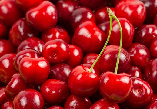 Abstract background of cherry fruits