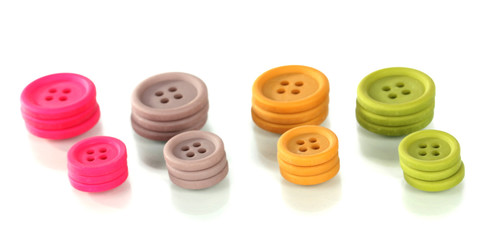 Bright colored buttons isolated on white