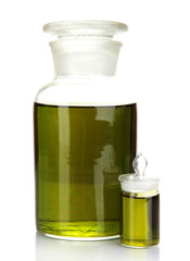 Medicine bottles isolated on white