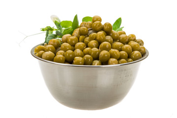 Marinated green peas