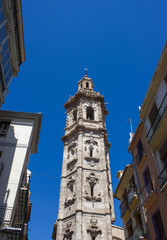 Fototapeta na wymiar Valencia, campanile Santa Catalina