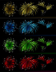 Abstract fireworks banner