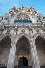 Vienna - Votivkirche neo - gothic church from south