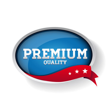vector premium quality label or button